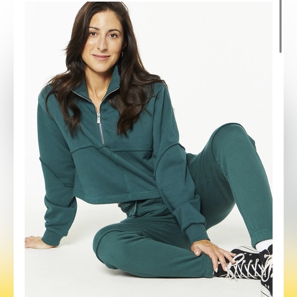 Sweaty Betty x Soulcycle Green Revive Relaxed Jogger Sweatpants Size Large NWT - Picture 4 of 6